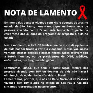 Nota de Lamento RNP+SP_2023